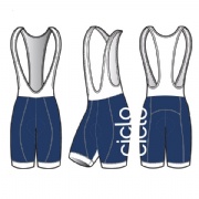 Blue color bicycle bib short with power band cuff