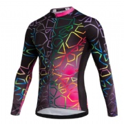 Sublimated customized bike jersey for winter fleece cycle shirt
