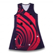 Sex girls customized sublimation uniforms netball jersey dress