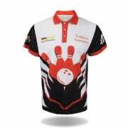 Mens Polo Shirts Customized Logo, Sublimation Buttons/Short Zippers Shirts