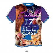 Accept sample order of kids animal O-neck t shirt with sublimated by Italy ink