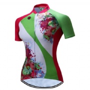 Womens stylish design china sublimation printing cycling jersey Short Sleeve Outdoor female Bicycle mountain road Bike shirt