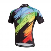 Customized Sublimated Colorfully Mens Bicycle Wear / Clothing / Jersey